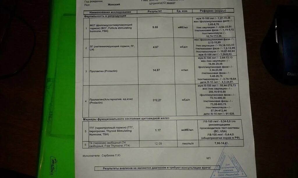 Анализ слюны на гормоны