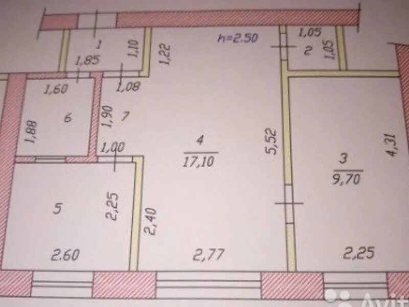 Дружбы 73 к 1 планировка 38 м.кв. Чебоксары квартира трехкомнатная в центре.