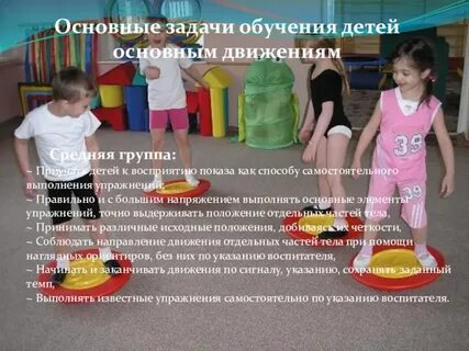 Основные виды движений в средней группе