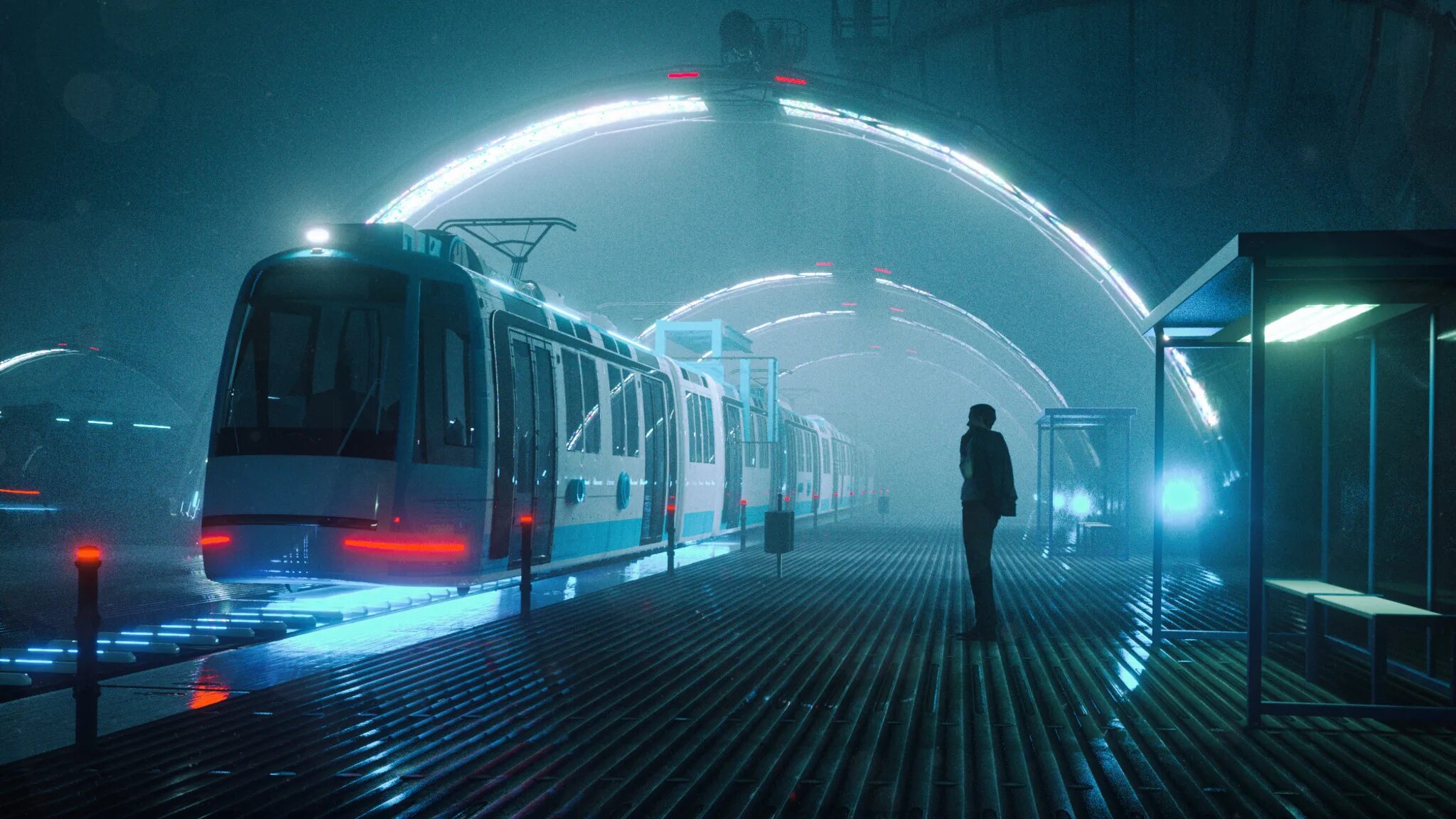 Включи случайную станцию. Cyberpunk 2077 поезд. Платформа киберпанк. Монорельс киберпанк. Поезд будущего.