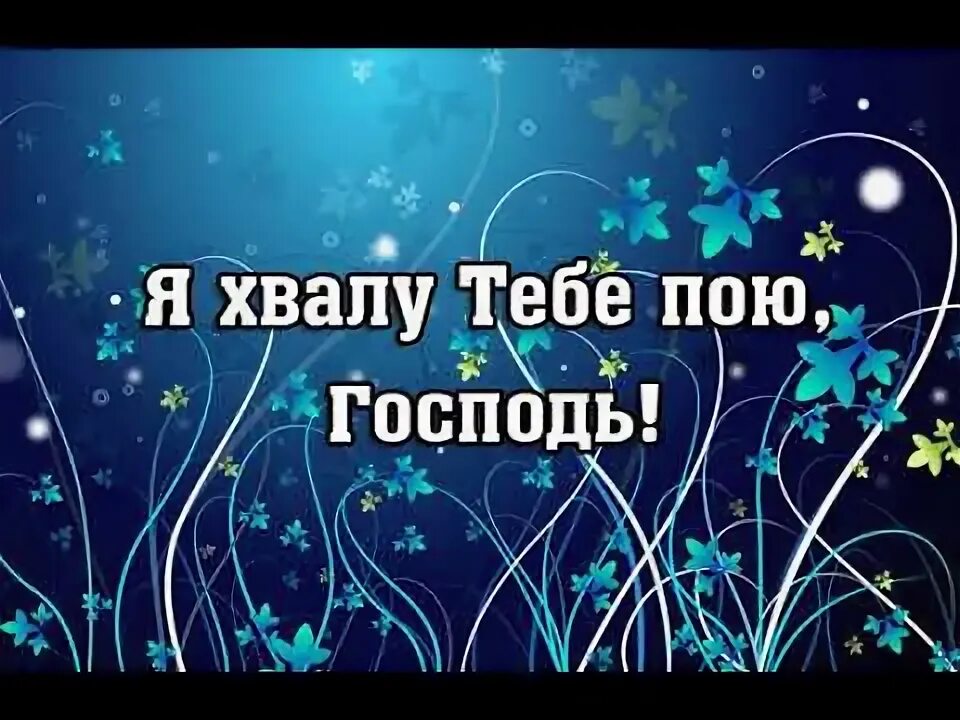 Я хвалу тебе пою. Я хвалу тебе пою Господь. Хвала тебе. Тебе пою я песнь хвалы.