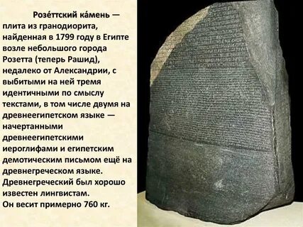 Розеттский камень древнего египта