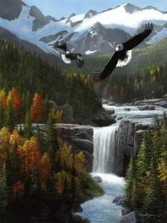 Водопад птицы