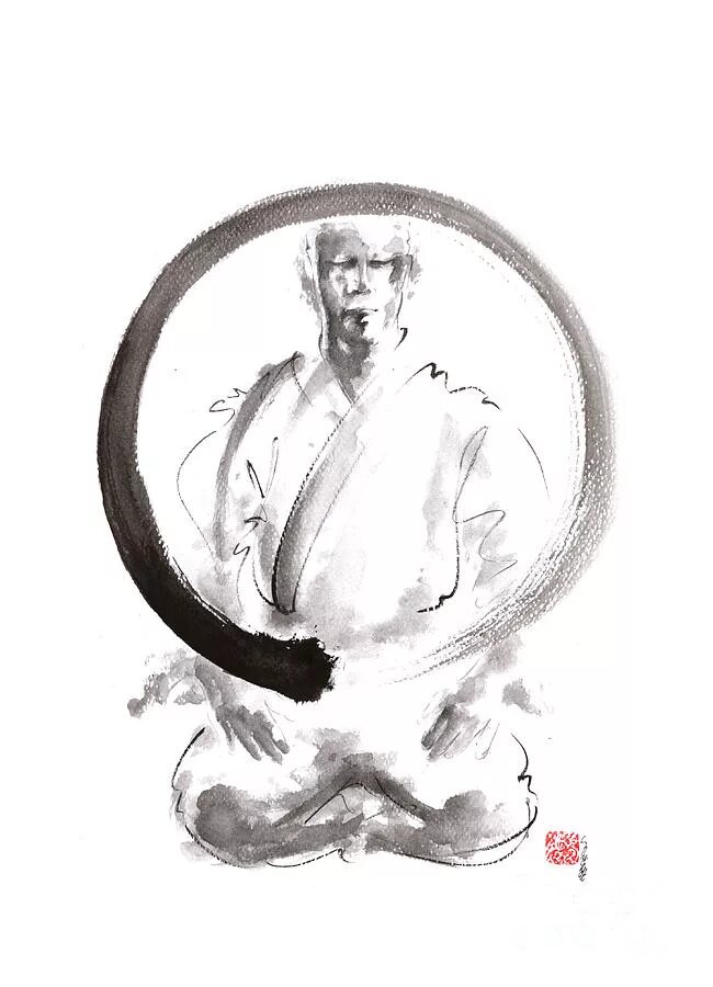 Дзен буддизм круг. Мастер дзен рисунок. Дзен картины. Искусство дзен. Страшно и точка дзен