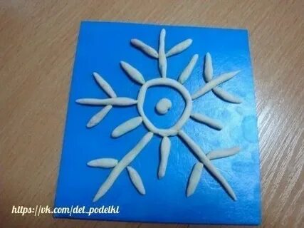 Лепка снежинка средняя группа