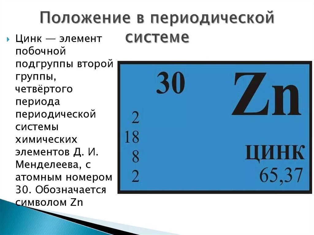 Положение цинка в периодической системе Менделеева. Характеристика хим элемента цинк. Цинк из таблицы Менделеева. Положение цинка в периодической системе химических элементов.