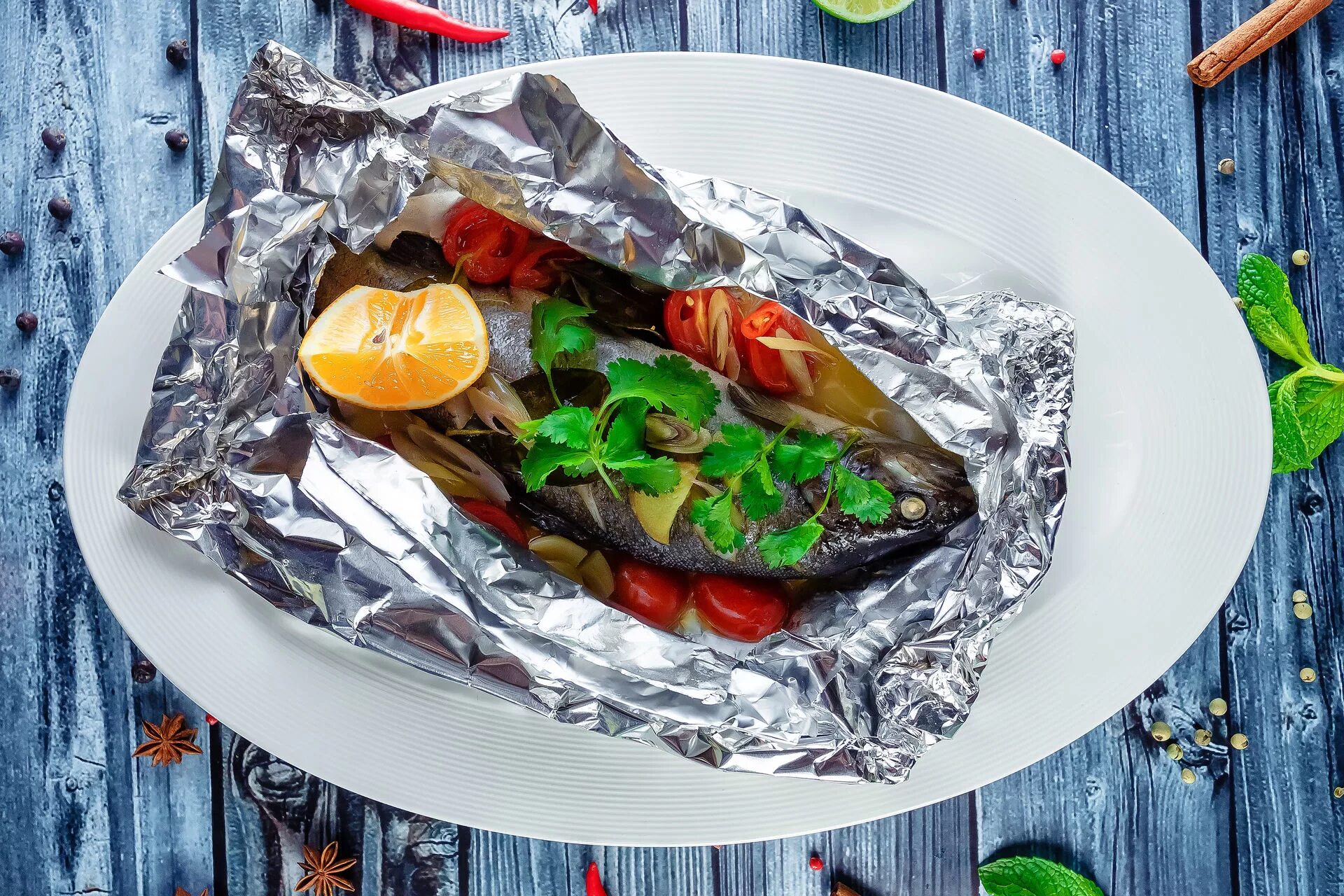 Овощи под фольгой