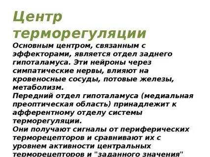 Центр терморегуляции