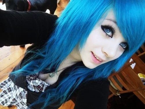 Pin by Lavrent'eva Irina on Today in fashion blue is a shade of red Blue hair, B