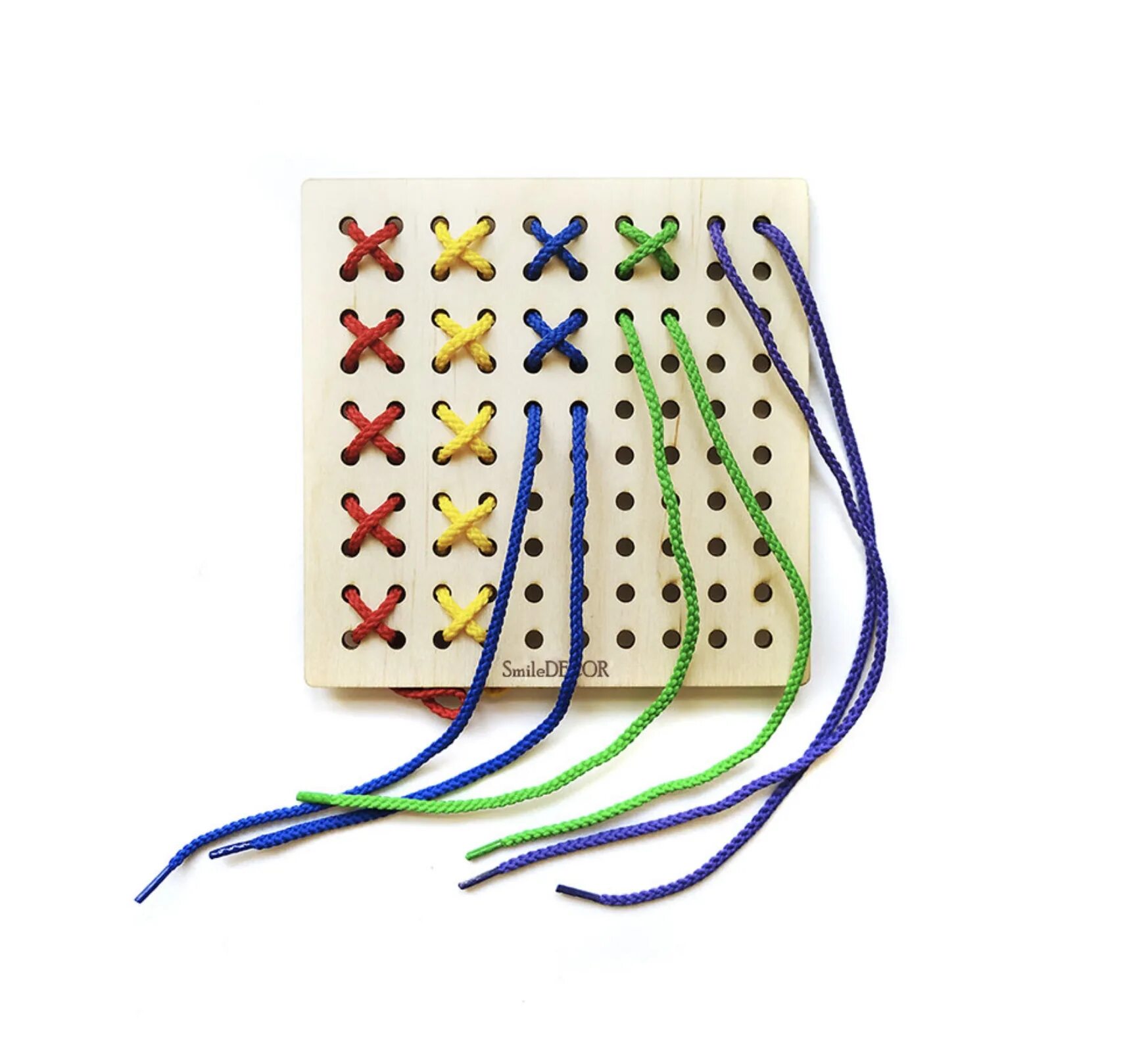Шнуровка башмак. Игры со шнурками. Шнуровка монтессори квадрат smile decor. Игры со шнурками. + плашки-повторяшки), smile-decor, арт.
