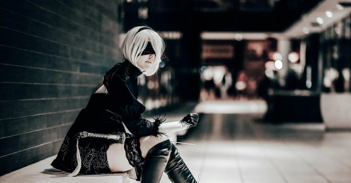 NIER 2b косплей. NIER Automata косплей. 2b NIER Automata Cosplay 18. NIER Automata 2b Cosplay Алиса Шульц.