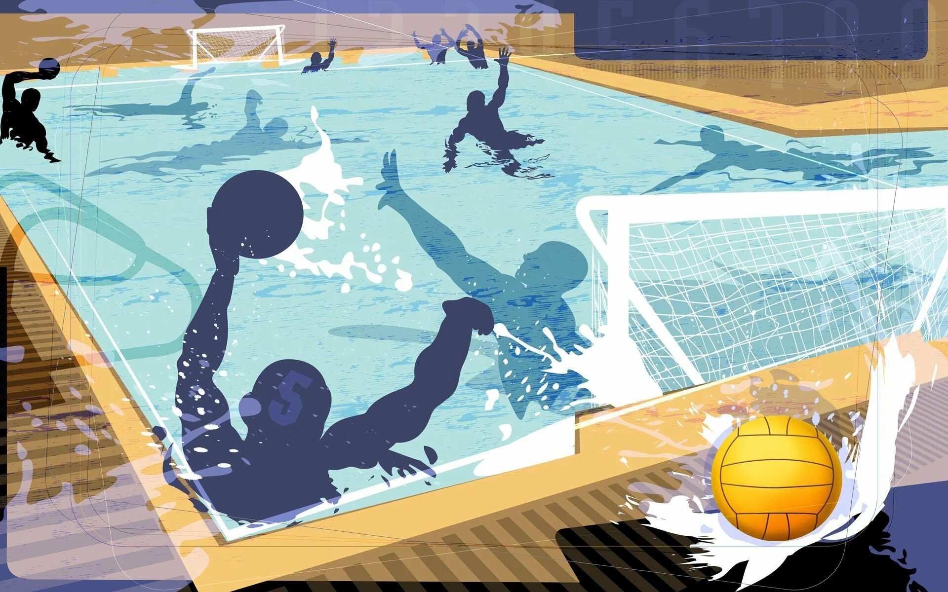 Водный волейбол. Водное поло. Фон спортивная тематика. Баннеры на спортивную тематику. Волейбол на воде.