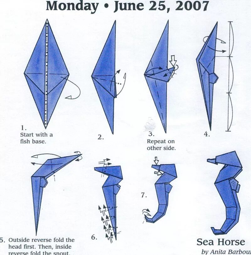 Оригами морской конек. Морские обитатели оригами из бумаги для детей. Оригами морской конек из бумаги схема. Морской конек оригами для детей.