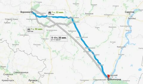 Волгоград воронеж путь
