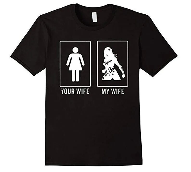 Your wife favorite. Your wife. Superheroine черная футболка. Муж Галь Гадот в футболке моя жена.