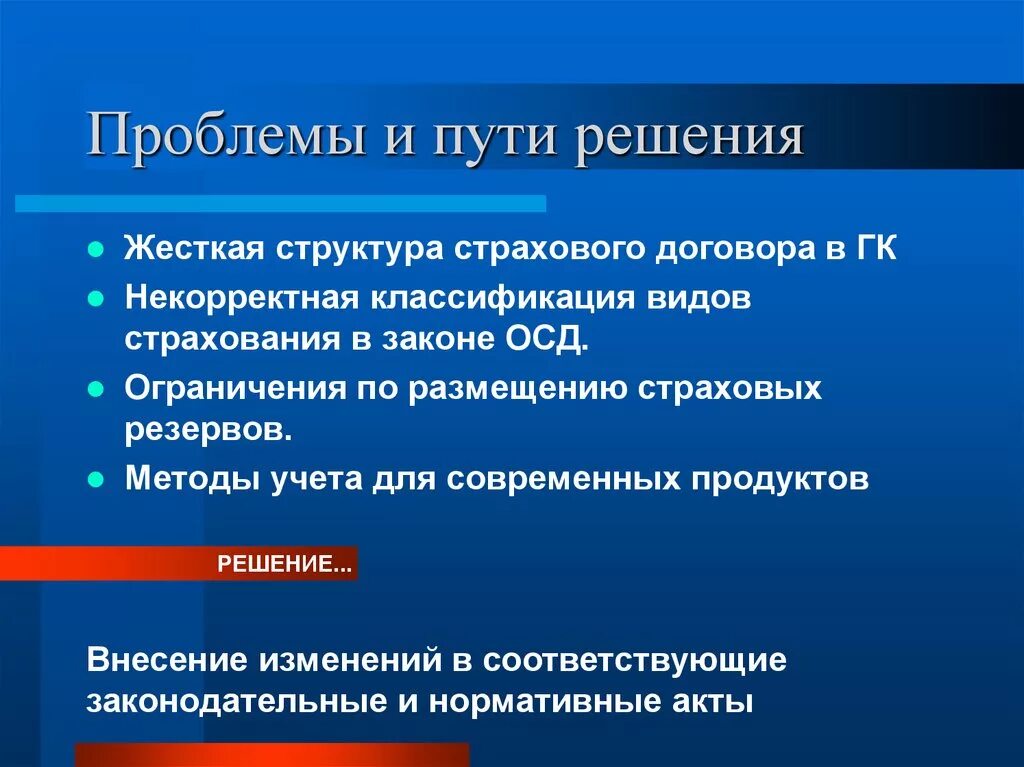 Проблемы страхования в россии. Пути решения проблем. Проблемы страхования и пути их решения. Проблемы и пути их решения. Проблемы и способы их решения.