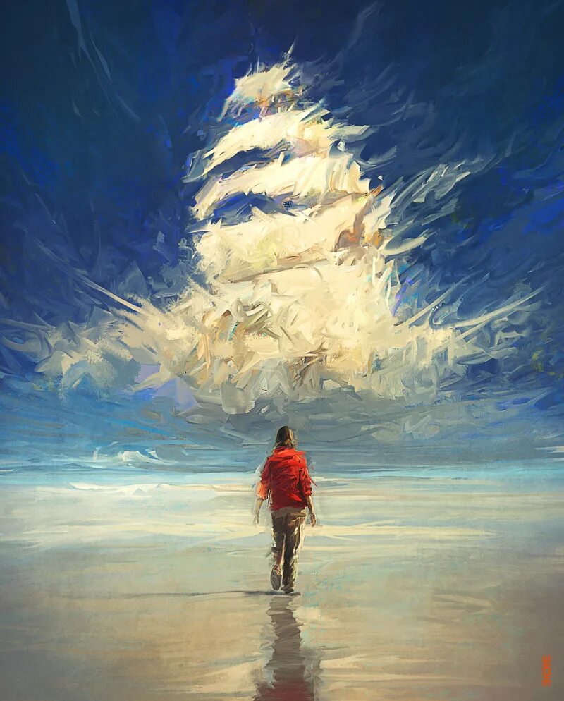 Праздный мечтатель. Artem rhads Chebokha. Картины Артема Чебохи.