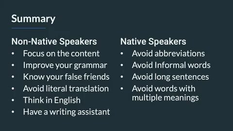 My native english