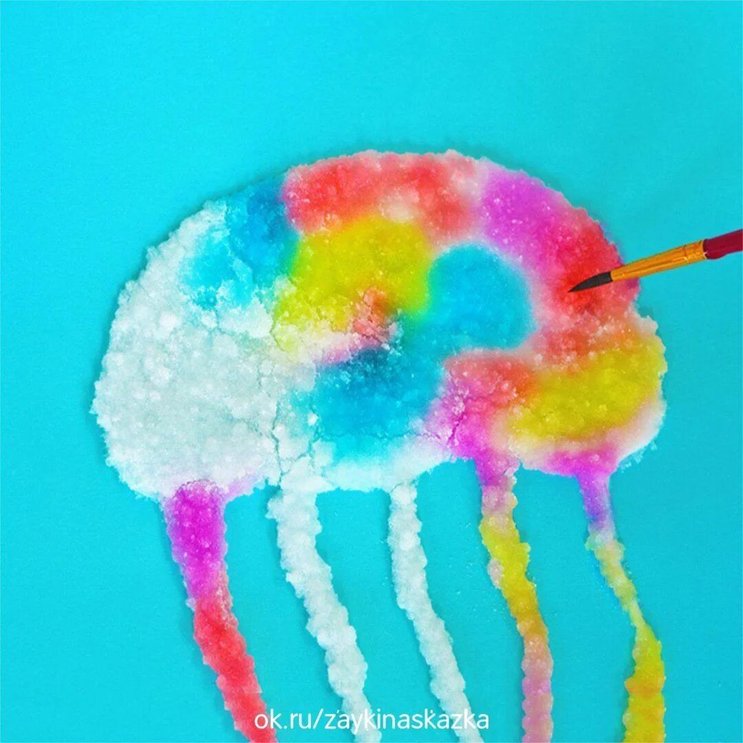 Необычное рисование. Необычное рисование красками с детьми. Рисование цветной солью. Рисунки красками. Поделка красками для малышей.