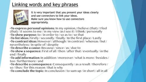 Essay writing words