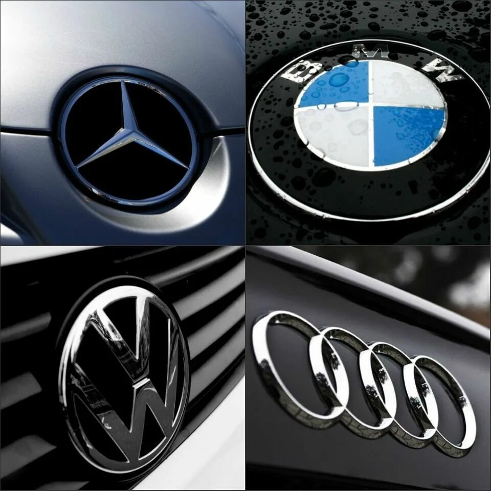 Bmw volkswagen. BMW Mercedes Audi Volkswagen. Марки автомобилей. Германские марки машин. Значки немецких автомобилей.