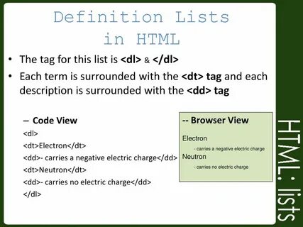 Dl html