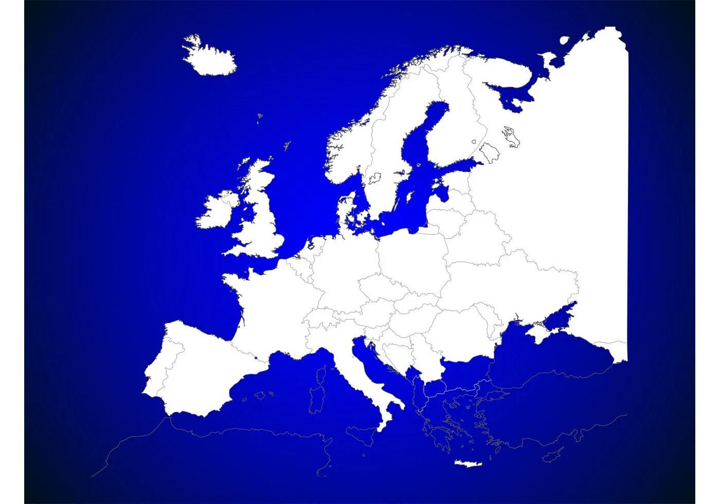 F eu. Карта - Европа. Векторная карта Европы. Территория Европы. Карта Европы вектор.