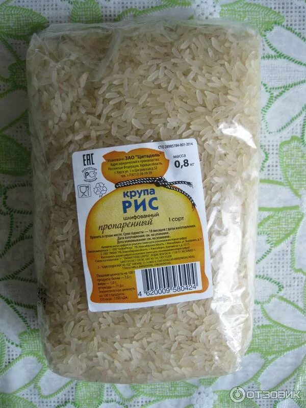 Сколько риса в упаковке