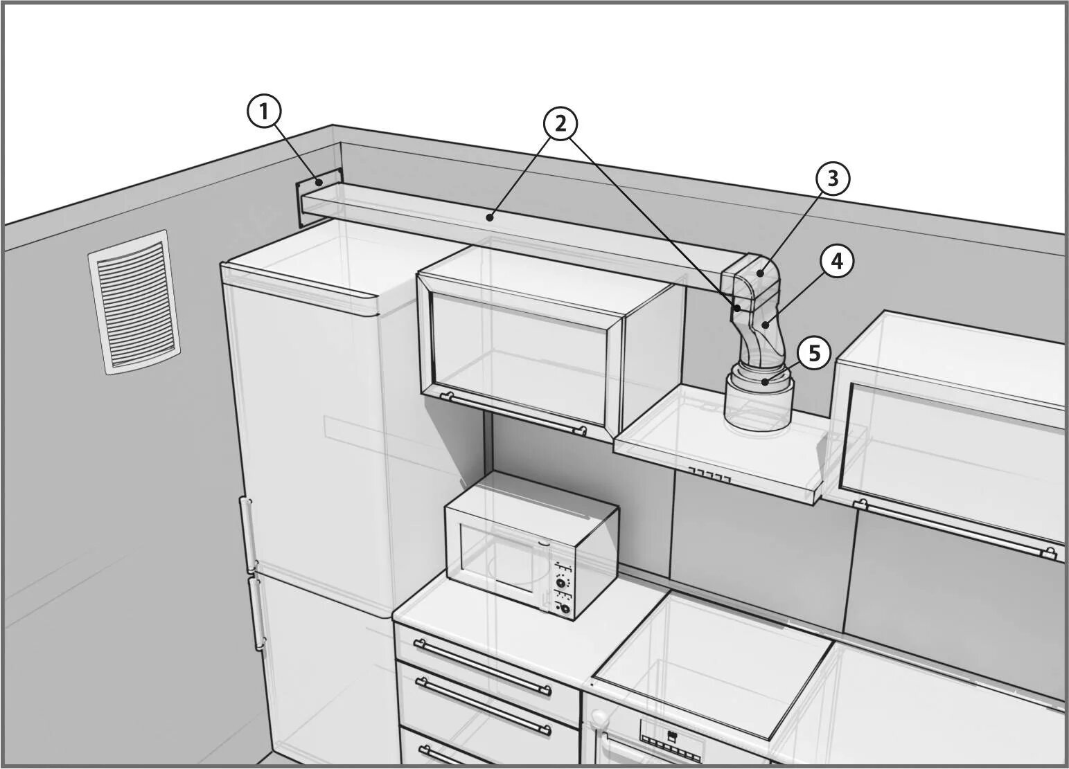 Вентиляция для кухонной вытяжки. Соединение вытяжки с воздуховодом. Соединение воздуховода вытяжки с вентканалом. Схема сборки воздуховода для вытяжки. Как подключить воздухоотвод к вытяжке.