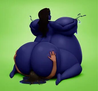 ass, belly, belly inflation, big ass, big belly, big breasts, blueberry inf...