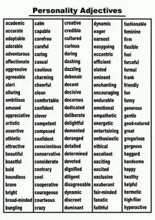 Person adjectives