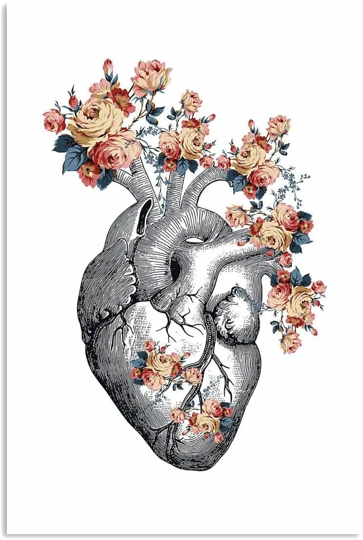 Человеческоесердые в цветах. Heart тону. Heart тону. Человеческое сердце в цветах. Heart тону.