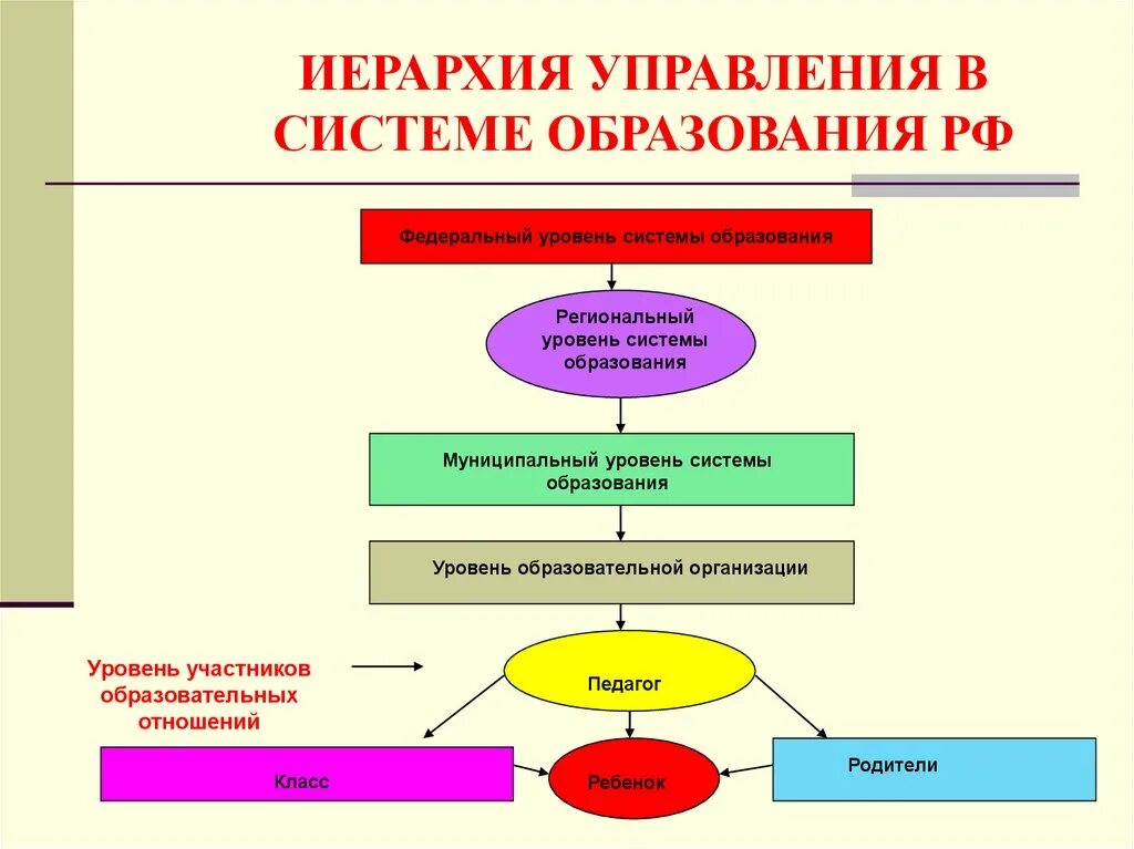 Иерархия органов управления системой образования. Структура органов управления системы образования РФ. Управление системой образования в РФ схема. Иерархия образовательных учреждений в России. Органы управления образованием и наукой