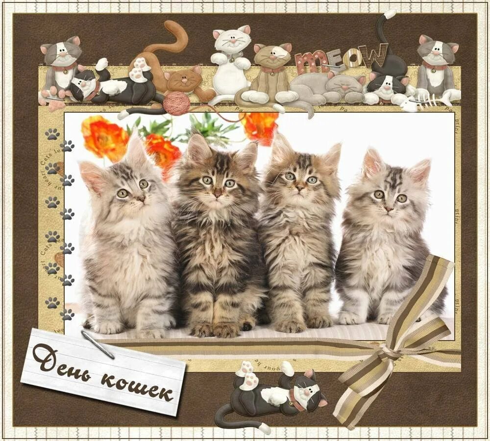 С днем кошек анимация. День кошек. с днём кошек поздравления. открытка «котики». день кошек открытки.