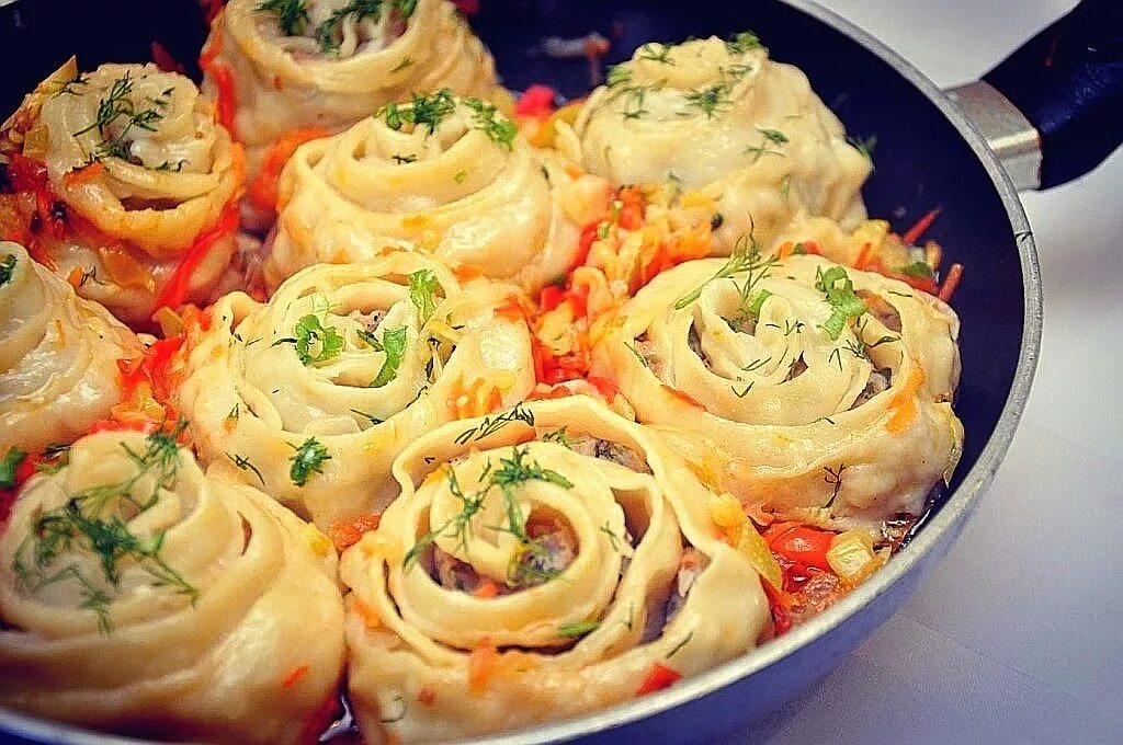 Фарш картошка тесто