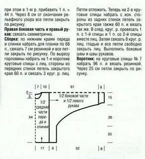 Джемпер летучая мышь спицами схемы