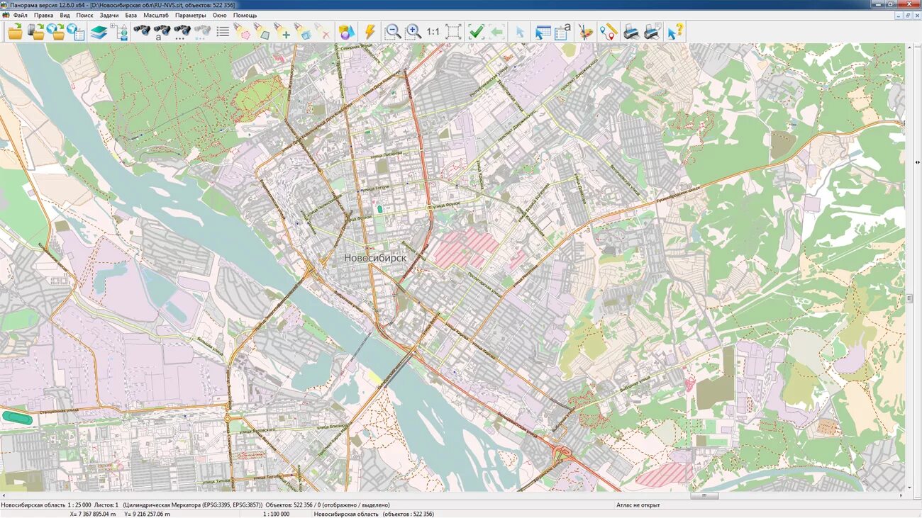 Карта города Новосибирска подробная с улицами. План города Новосибирска по районам.