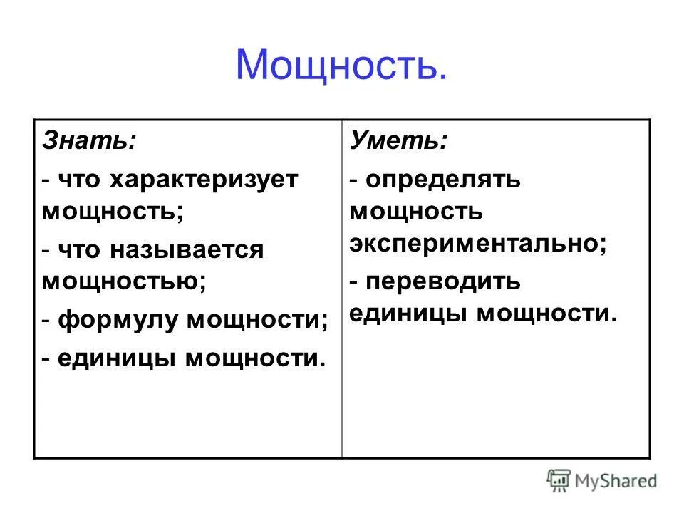 Мощность единицы мощности презентация 7 класс. Что называется мощностью. Что характеризует мощность. Что характеризуют мощностью чему она.