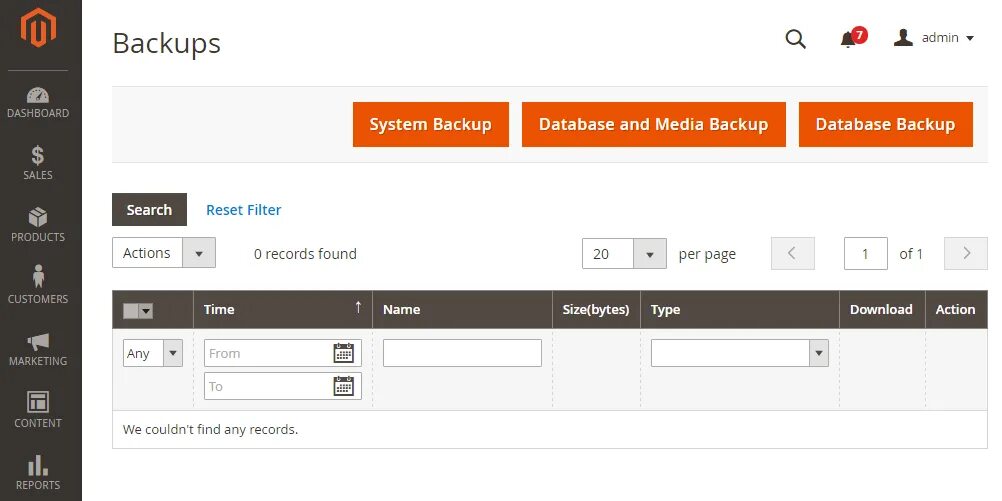 Create backup. Backup media.
