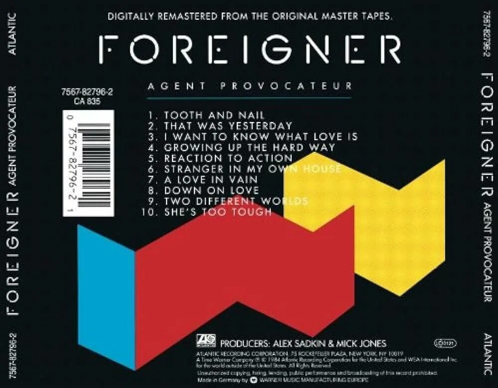 Foreigner- foreigner & agent provocateur. Foreigner agent. Foreigner agent. Foreigner agent provocateur 1984. Foreigner agent.