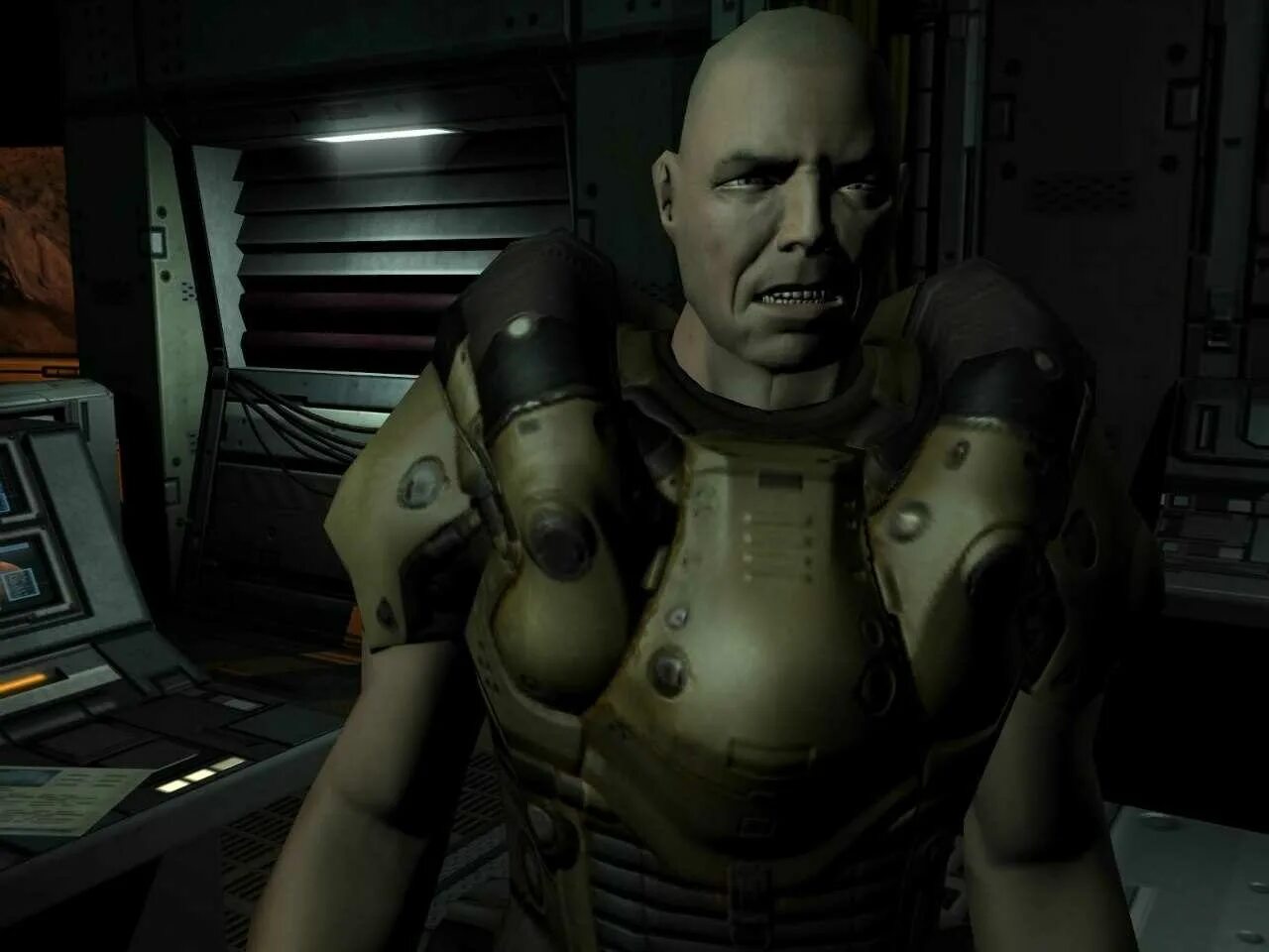 Дум 3 русская версия. Сержант Келли Doom 3 босс.