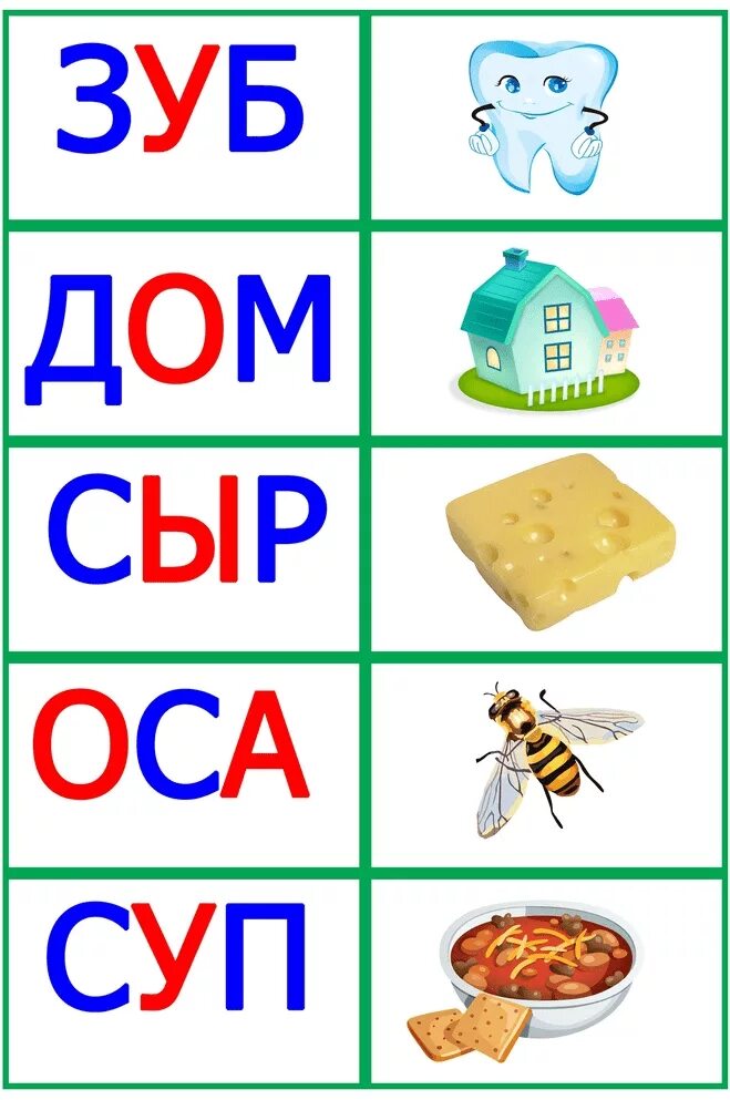 Слова для изучения детям