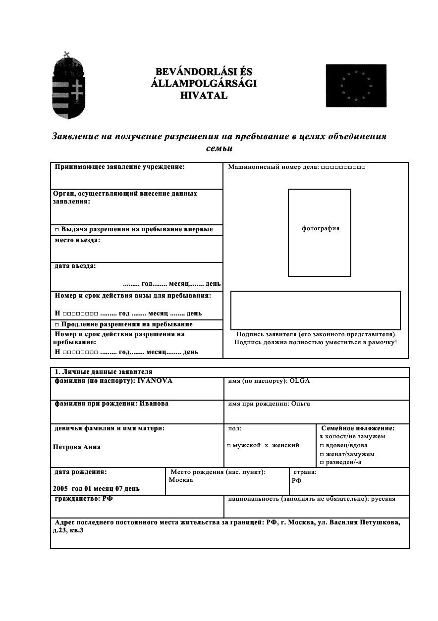 Образец заполнения анкеты в посольство Венгрии. Образец заполнения анкеты на визу в Венгрию. Пример анкеты шенгенской визы Венгрия. Образец анкеты на визу в Венгрию. Заявление на визу образец