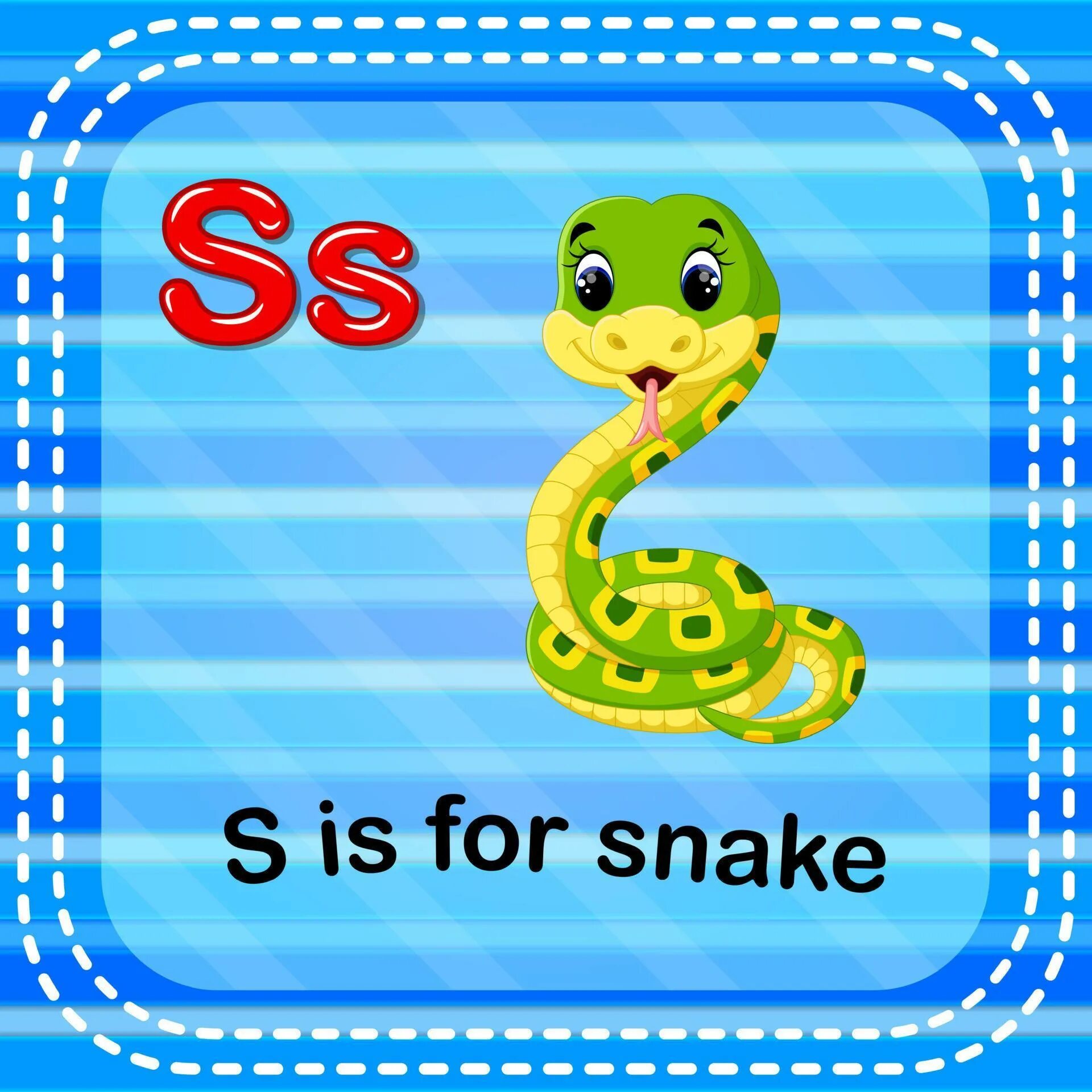 Змея карточка на английском. Змейка с буквами. S is for. Карточки s for Snake для детей. Английские слова змея