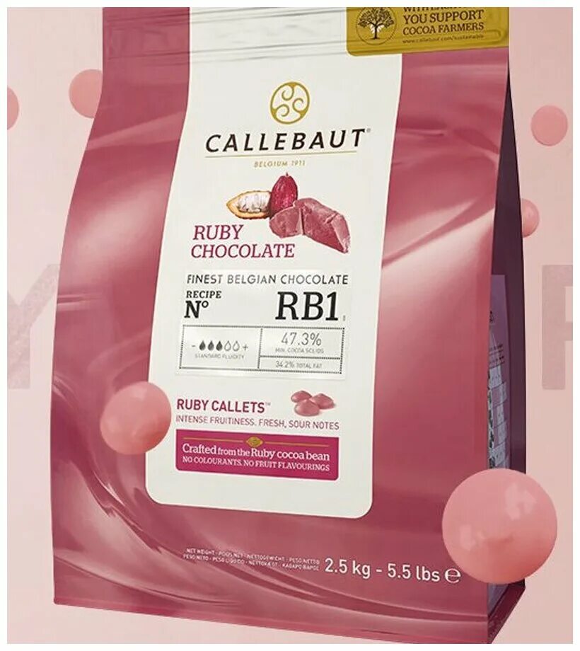 Состав шоколада каллебаут. Шоколад Ruby Callebaut. Barry Callebaut Ruby шоколад. Шоколад Каллебаут 2,5. Розовый шоколад Ruby Barry Callebaut.