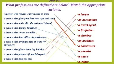 Match professions