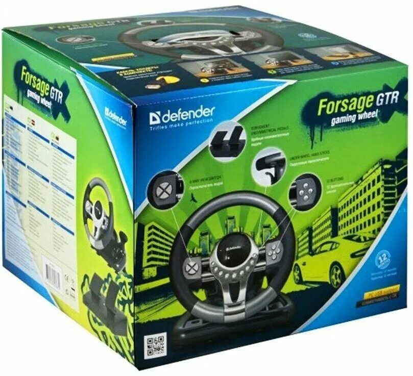 Defender mini le драйвер. Руль Defender Forsage GTR. Руль Defender Forsage GTR (64367). Игровой руль Дефендер Форсаж GTR. Дефендер Форсаж ГТР руль.