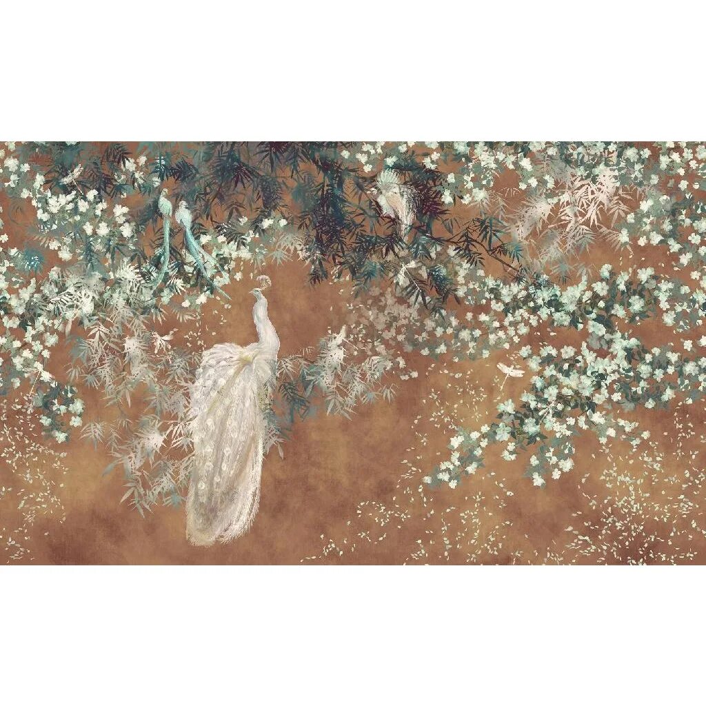 афреско флюид в интерьере. аффреско павлин. фреска affresco ботаника id135983. Ab 124. аффреско павлин.