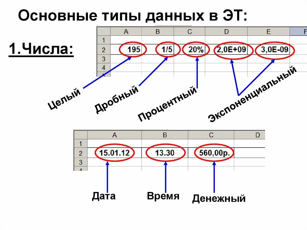 Возможности динамических (электронных) таблиц. Математическая обработка числовых