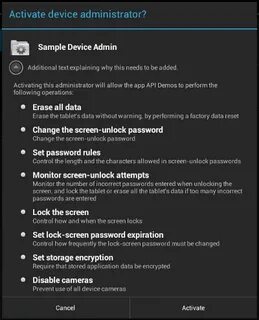 Device administrators
